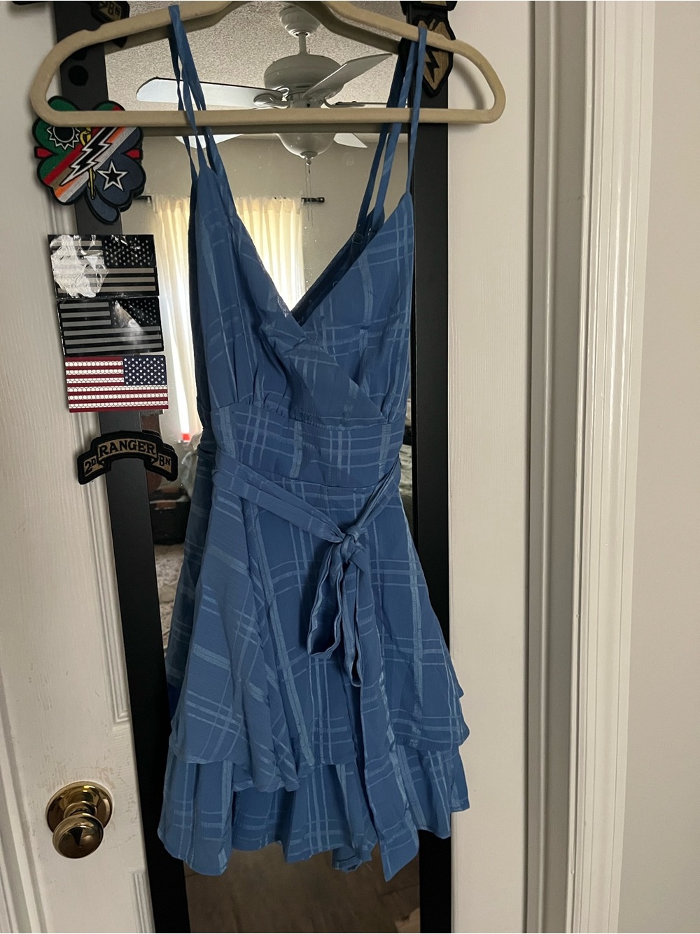 Blue rain Francesca’s mini dress